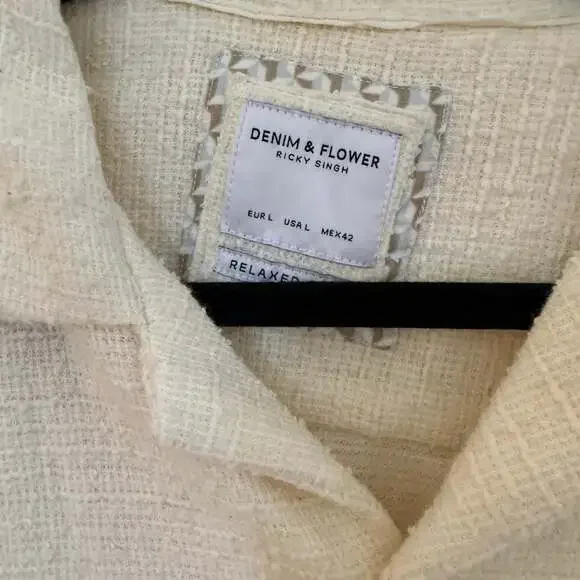 Denim & Flower Ricky Singh Textured Knit Short Sleeve Camp Shirt - Picture 4 of 5